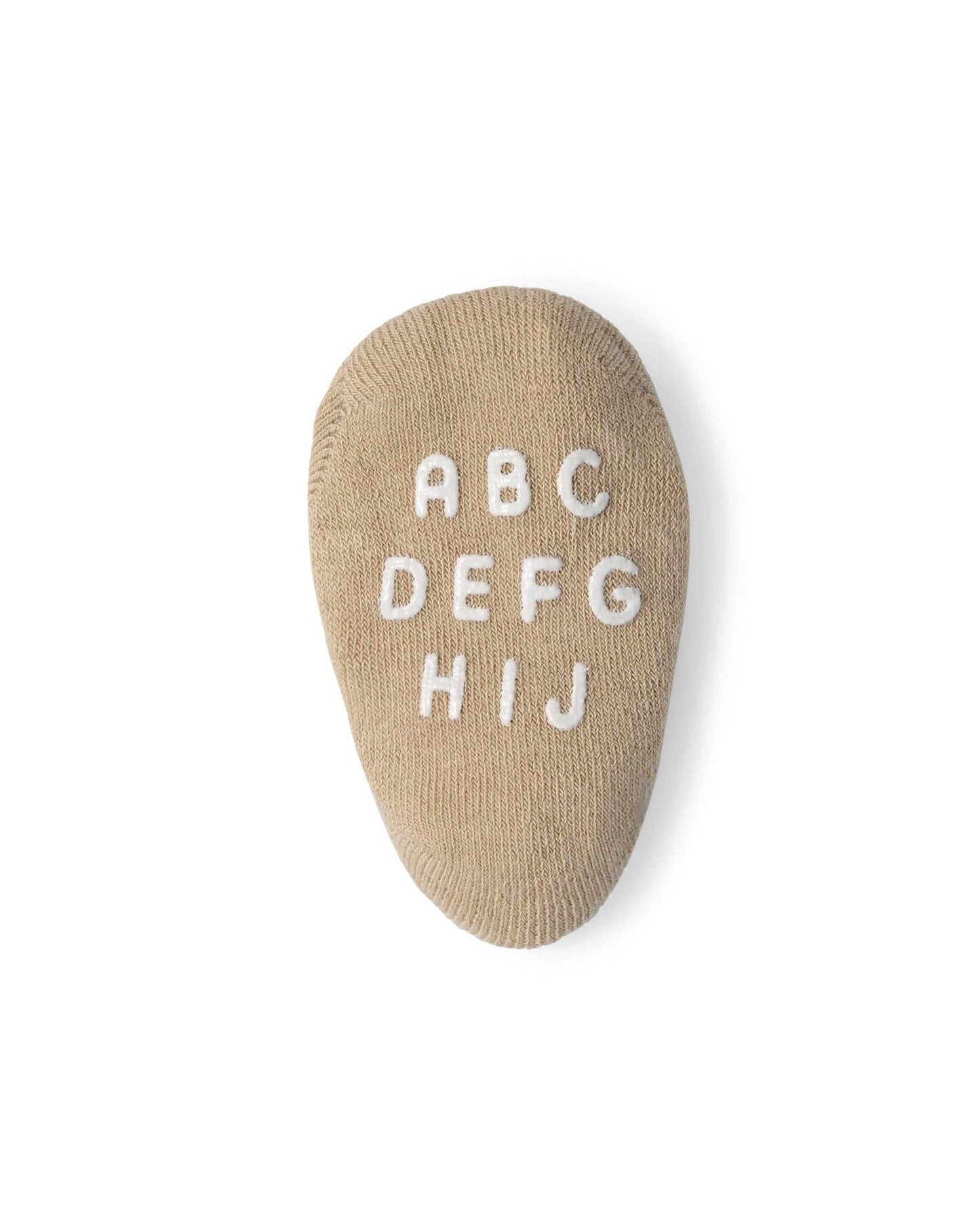 Alphabet No Show Baby Sock | Sand