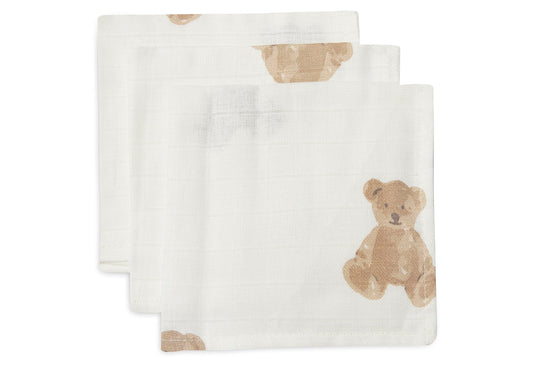 Teddy Muslins - 3 pack