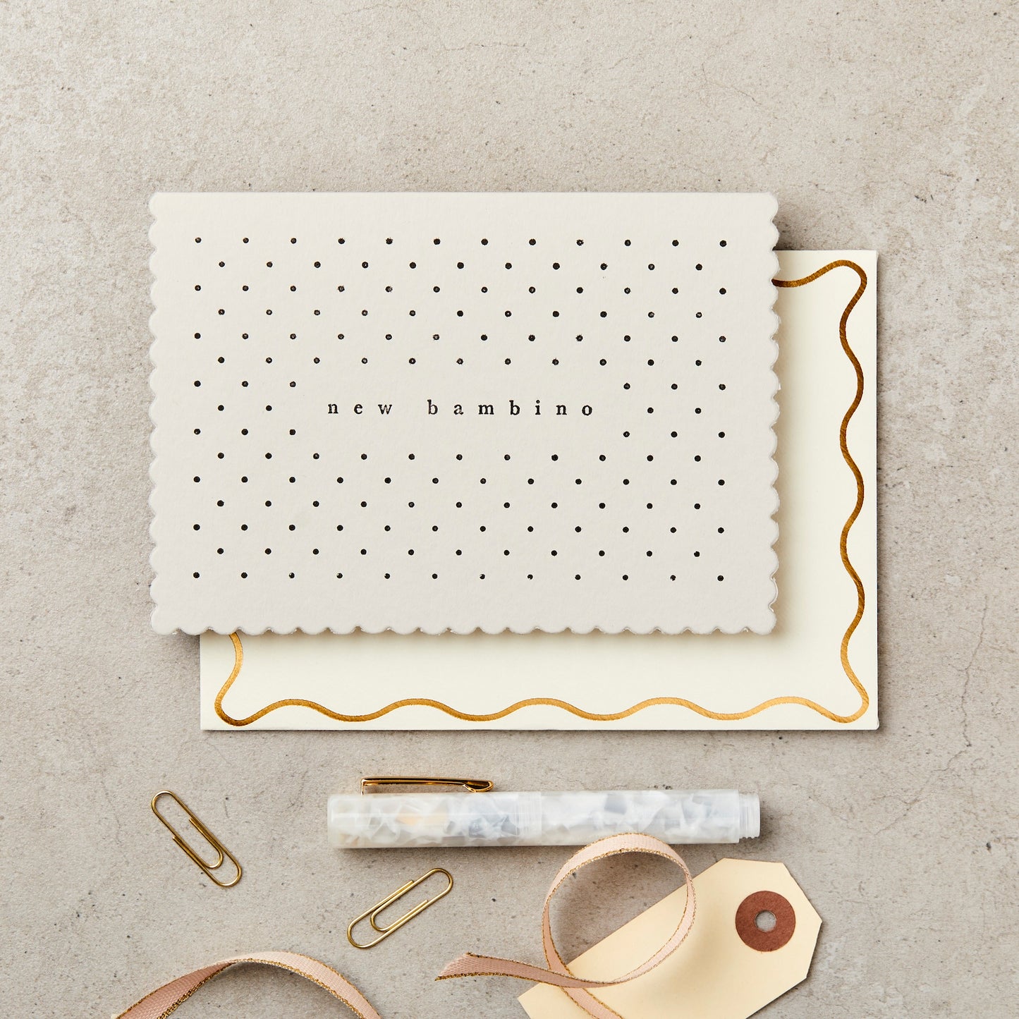NEW BAMBINO CARD IN GREY