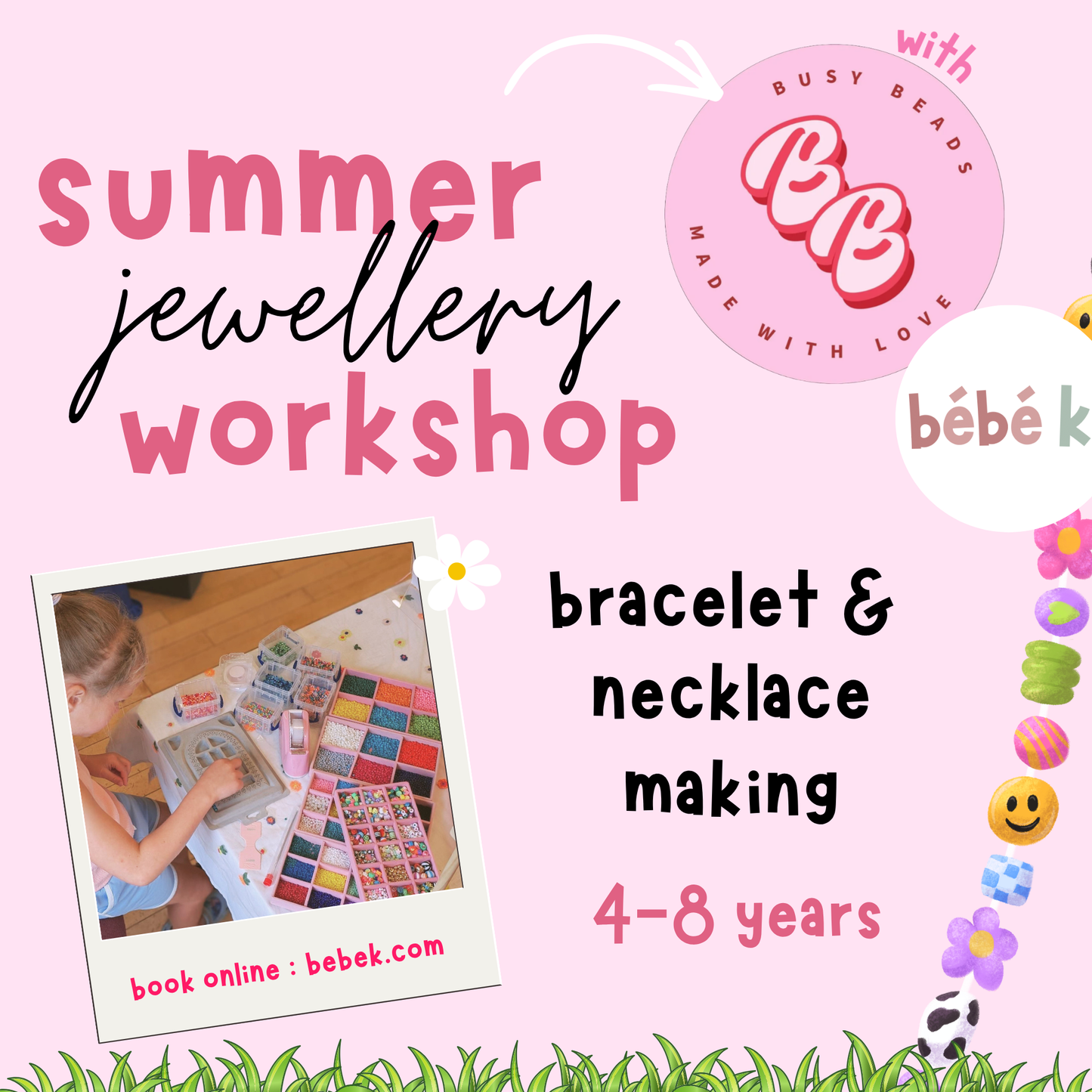 Summer Jewellery workshop with ‘Busy Beads by Beth’ | 12.08.26 | 10.30am