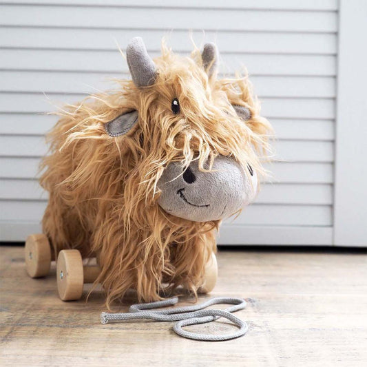 Hubert Highland Cow Pull Along Toy