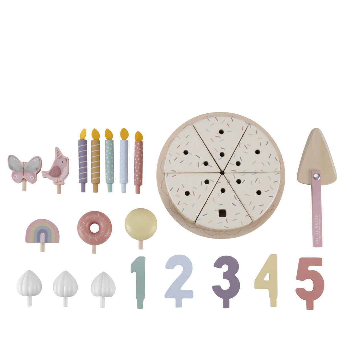 Wooden birthday cake