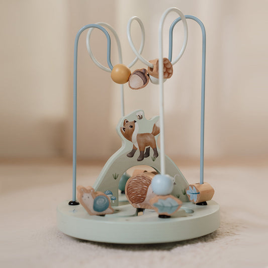 Wooden activity spiral - forest friends