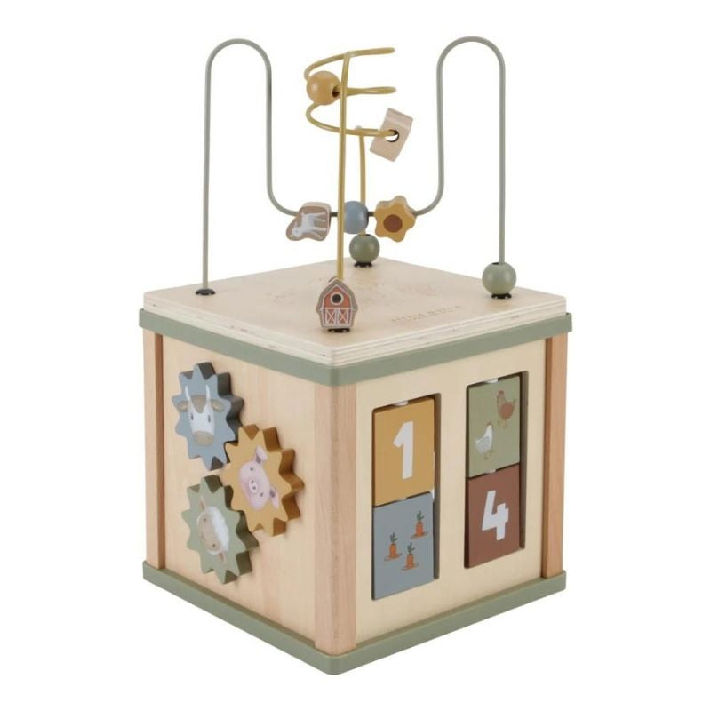 Wooden activity cube - little farm