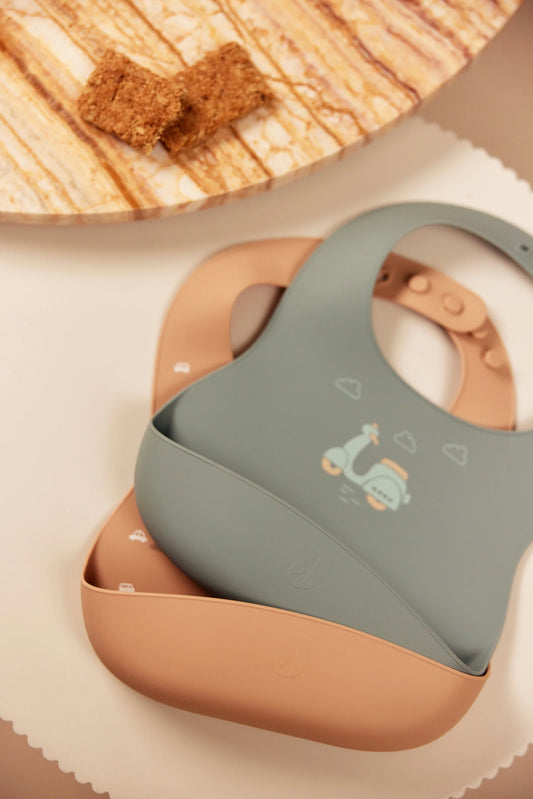 Silicone Bibs - On The Go - 2 Pack