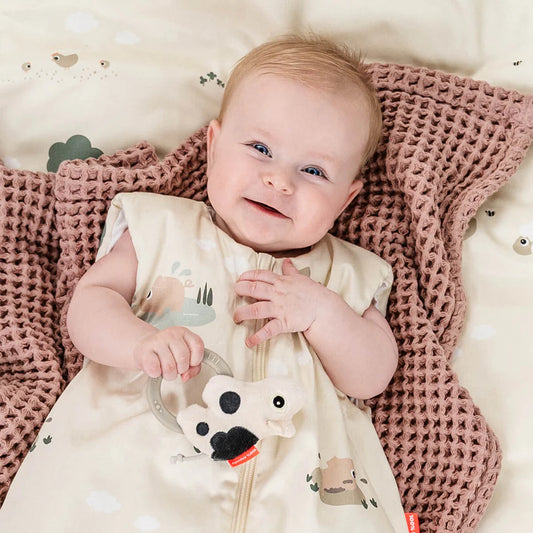 Sensory rattle teether - Dotti - Sand