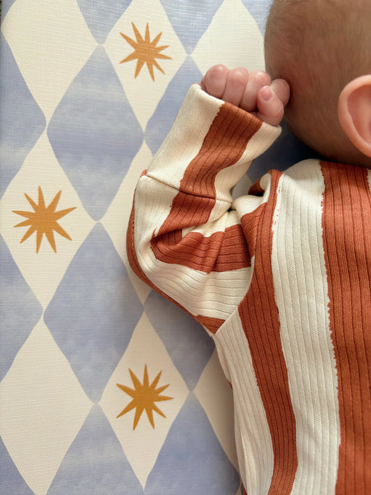 Bobbin & Bumble Travel Changing Mat - Blue Harlequin