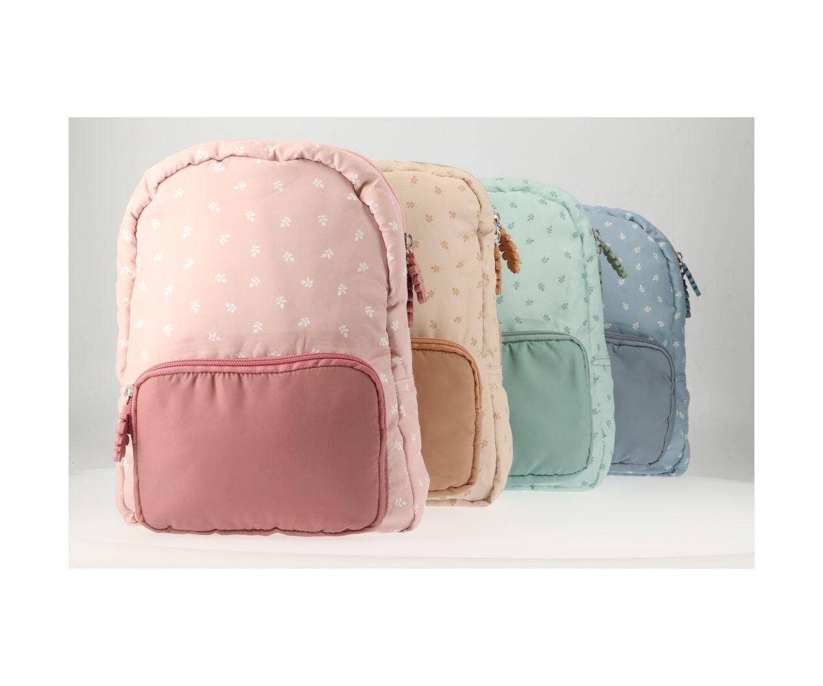 Padded Children's Backpack Leaves Blue
