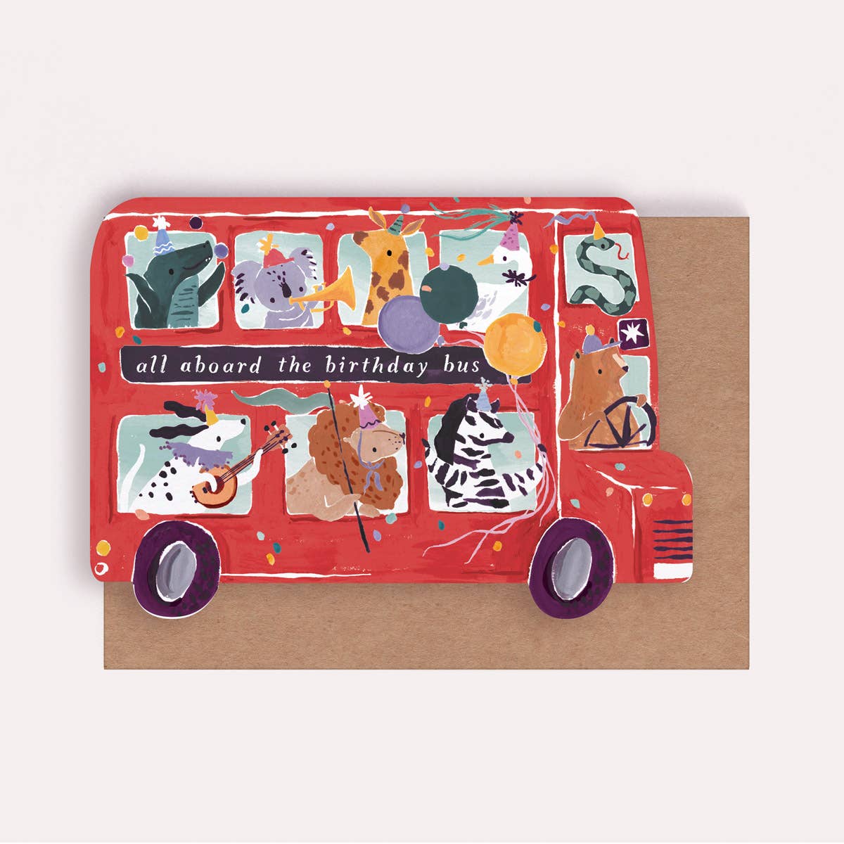 Party Bus Kids Birthday Card | Childrens Greeting Card