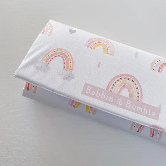 Bobbin & Bumble Travel Changing Mat - Pink Rainbow