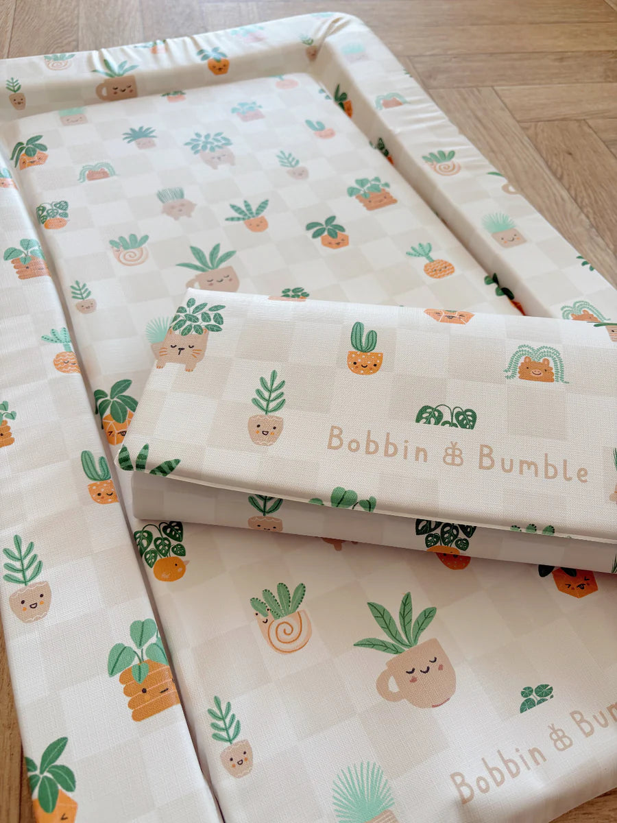 Bobbin & Bumble Travel Changing Mat - Pot Plants