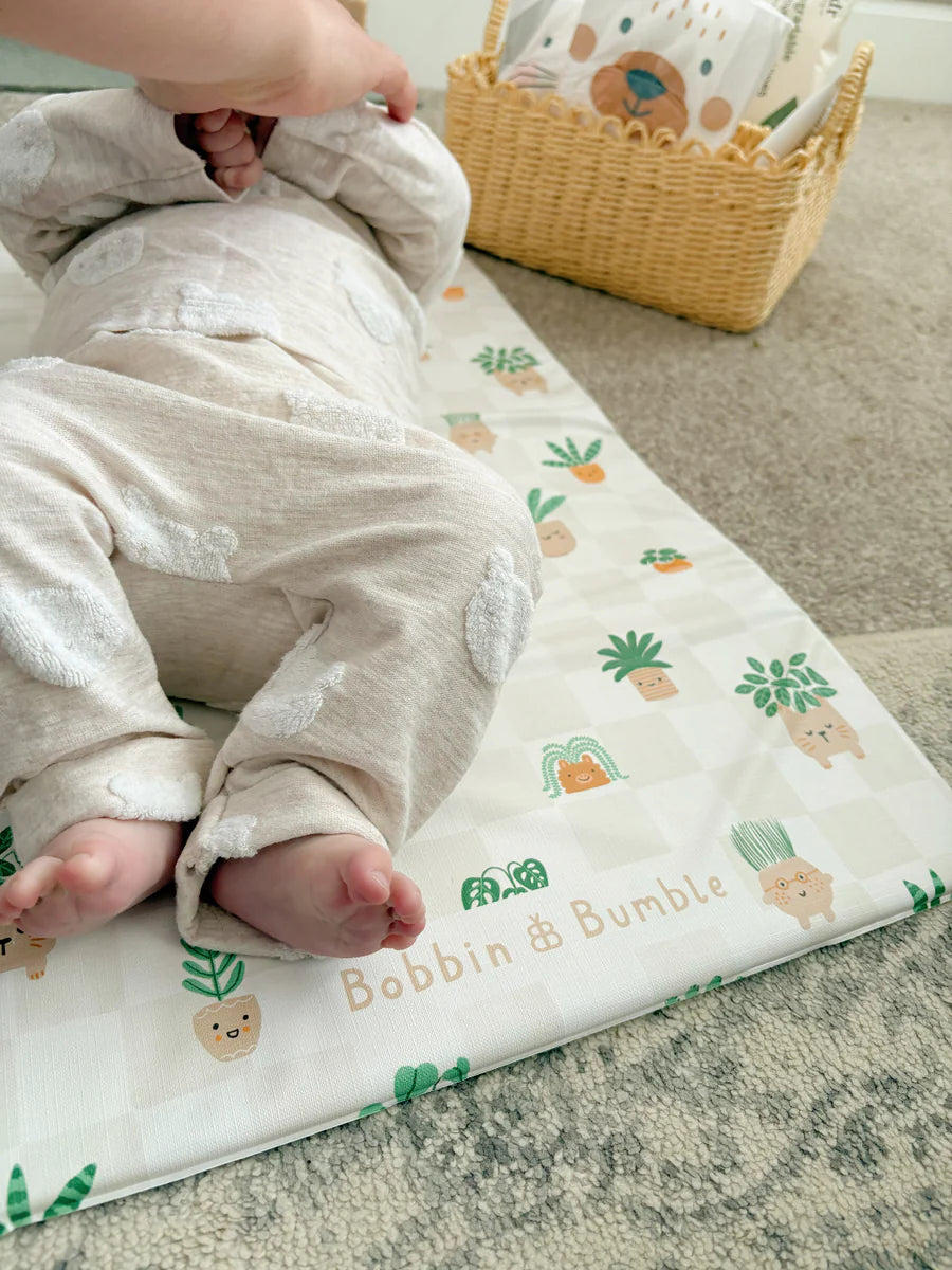 Bobbin & Bumble Travel Changing Mat - Pot Plants
