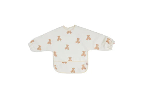 Waterproof Bib with Sleeves - Teddy Bear - One Size