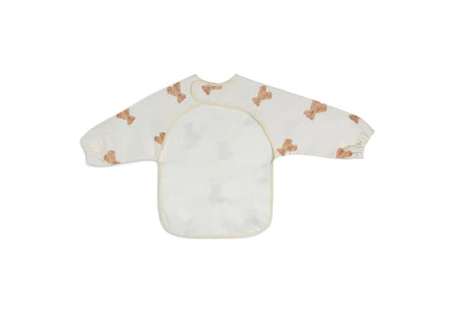 Waterproof Bib with Sleeves - Teddy Bear - One Size