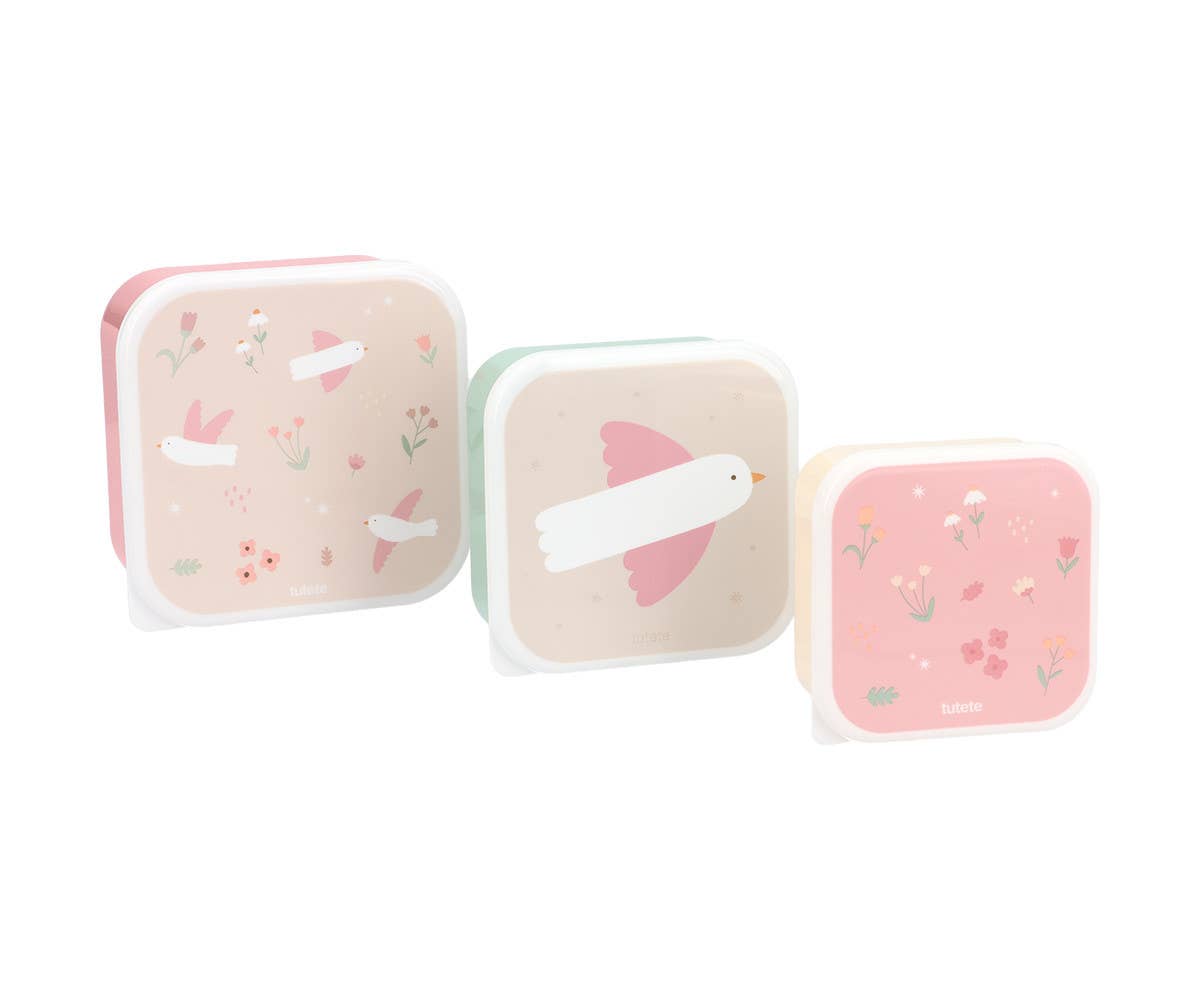 3 Blossom Birds Lunch Boxes