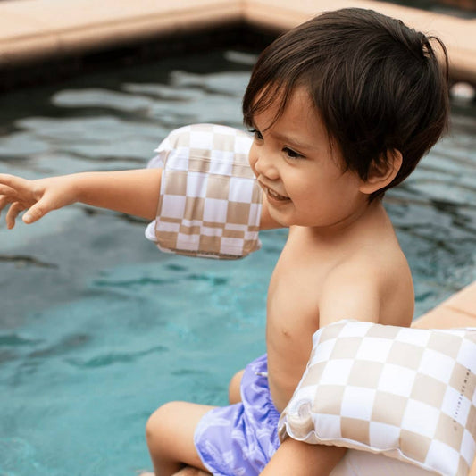 Arm Bands - Beige - Checkmate: 2/6 Years