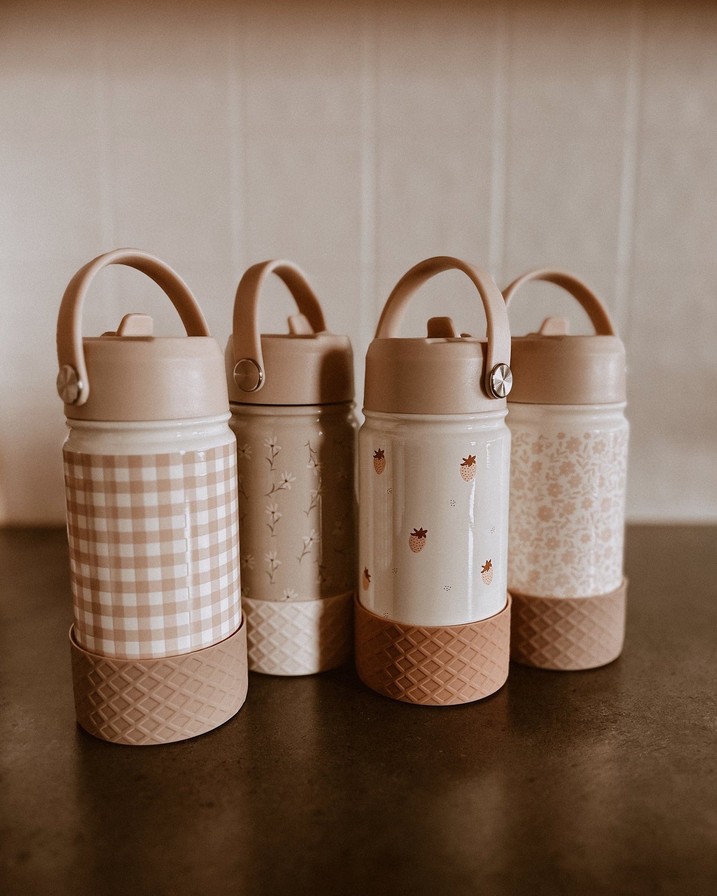 Water Bottle - Stainless Steel - soft squares