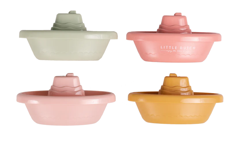 Stackable Bath Boats- Pink