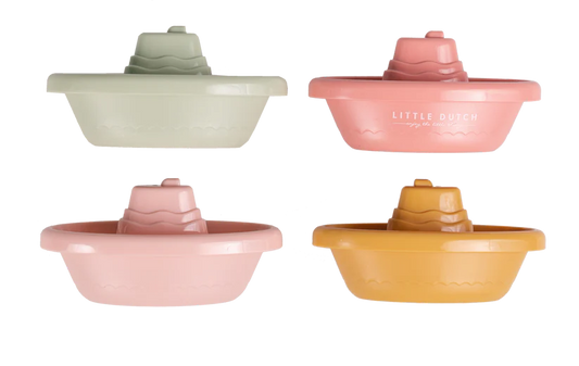 Stackable Bath Boats- Pink
