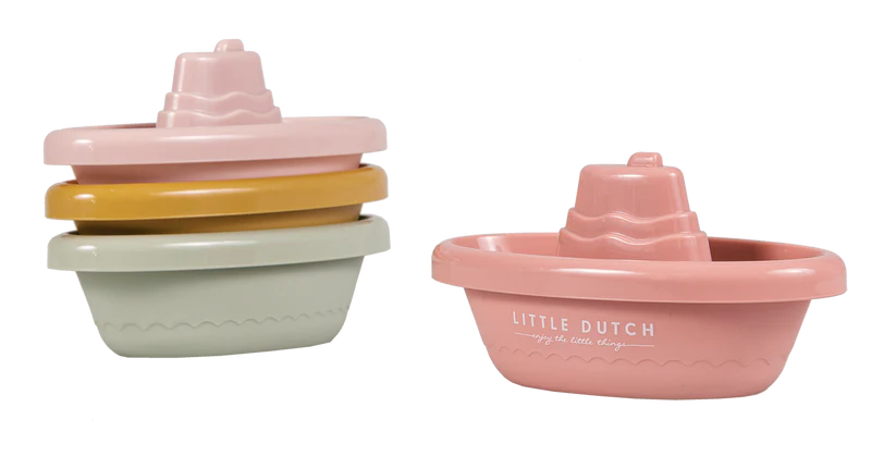 Stackable Bath Boats- Pink