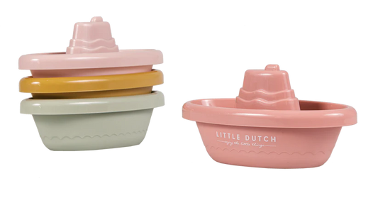Stackable Bath Boats- Pink