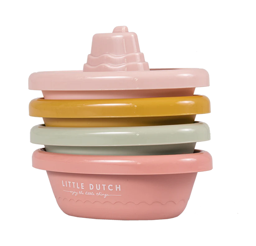 Stackable Bath Boats- Pink