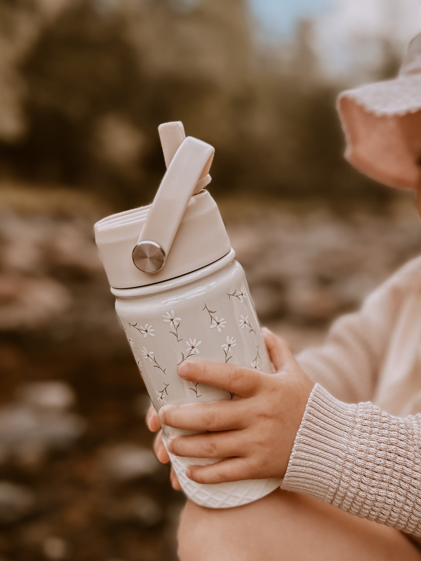 Water Bottle - Stainless Steel - Daisies