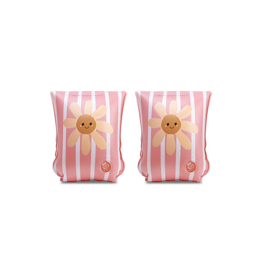 Arm Bands - Pink - Daisy Flowers: 2/6 Years
