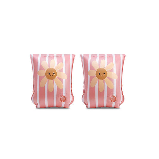 Arm Bands - Pink - Daisy Flowers: 2/6 Years