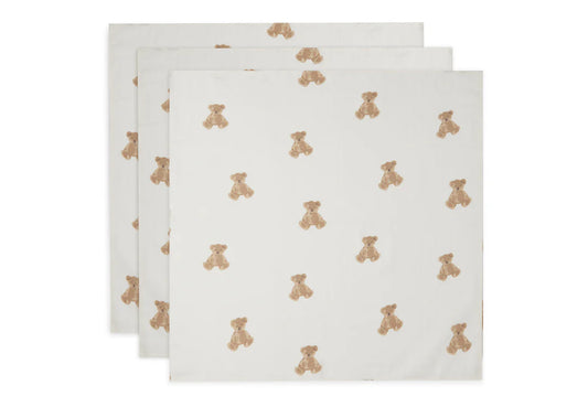Teddy Muslins - 3 pack
