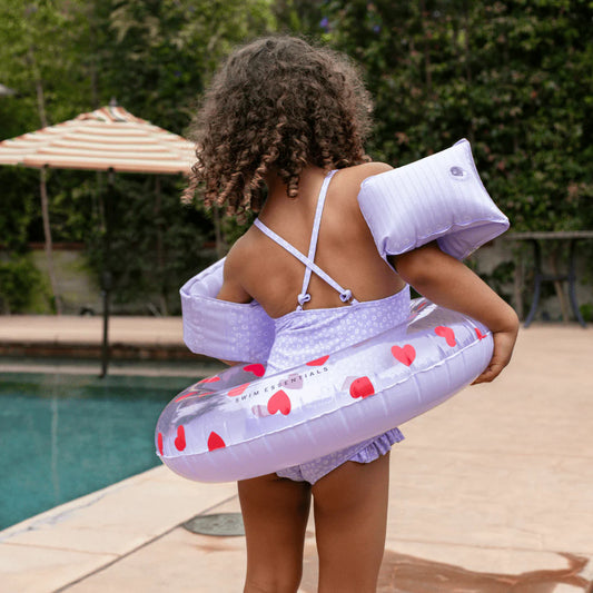 Lilac Hearts Swim Ring - 55cm