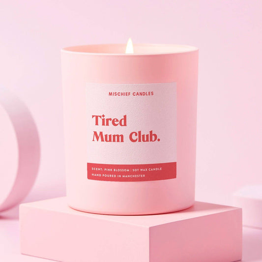 New Baby Gift Funny Baby Shower Candle Tired Mum Club