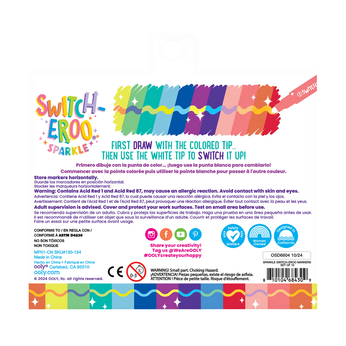 Ooly Switch-eroo!: Sparkle Glittery Color-Changing Markers