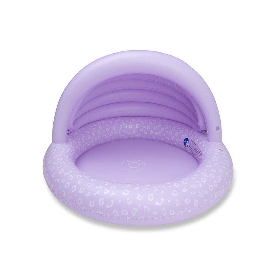 Kids Pool - Lila - Leopard - 100 cm with Canopy