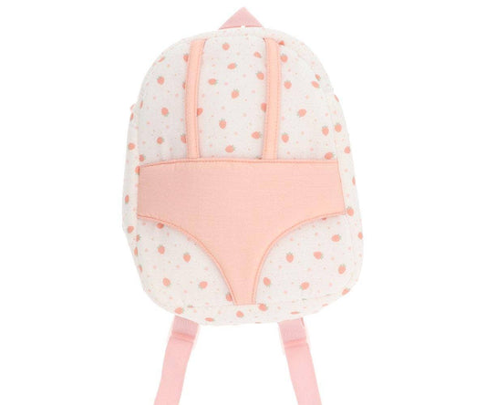 White Strawberries Doll Backpack