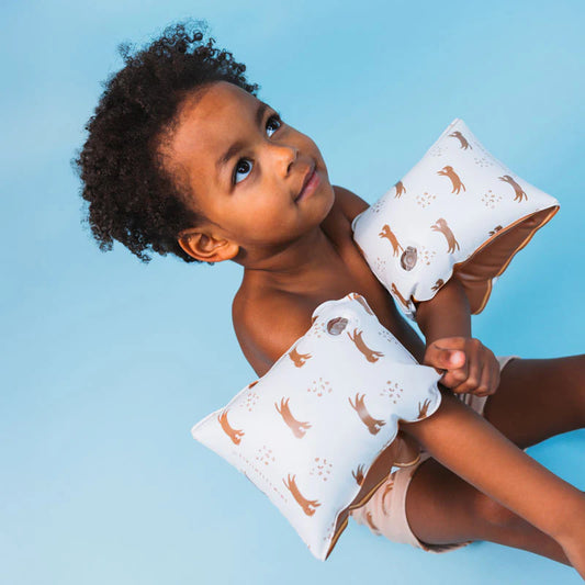 Brown Leopard Arm Bands 2-6 years
