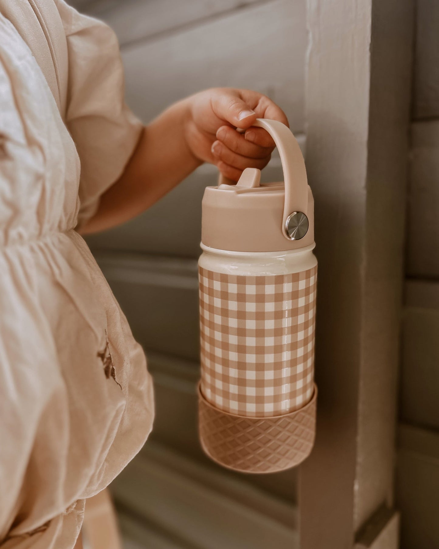 Water Bottle - Stainless Steel - soft squares