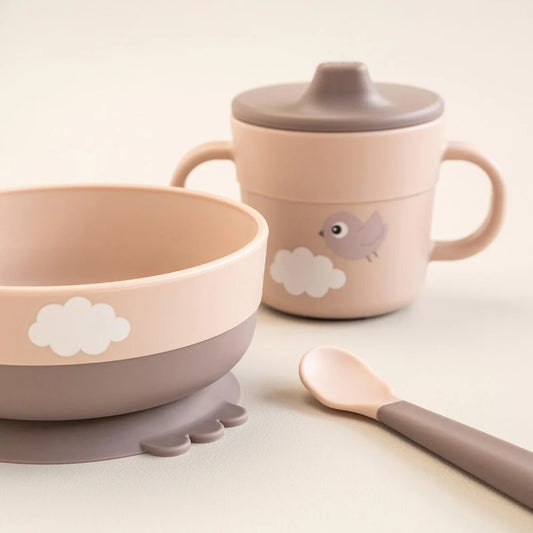 Foodie first meal set  - Happy Clouds - Powder