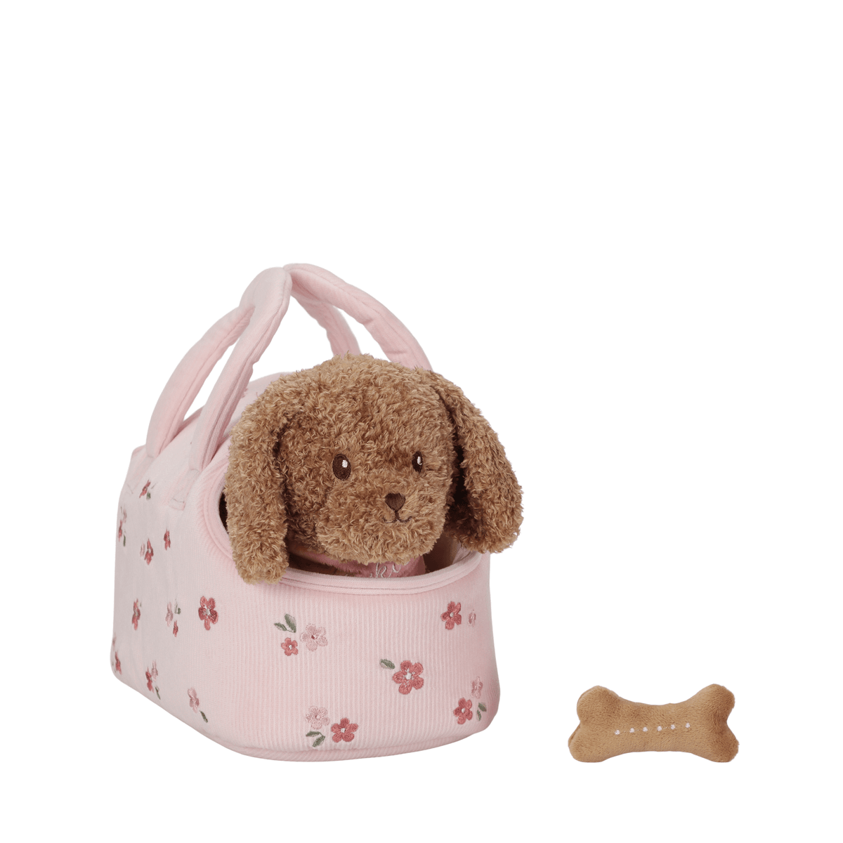 Plush Dog Jackie in a Bag