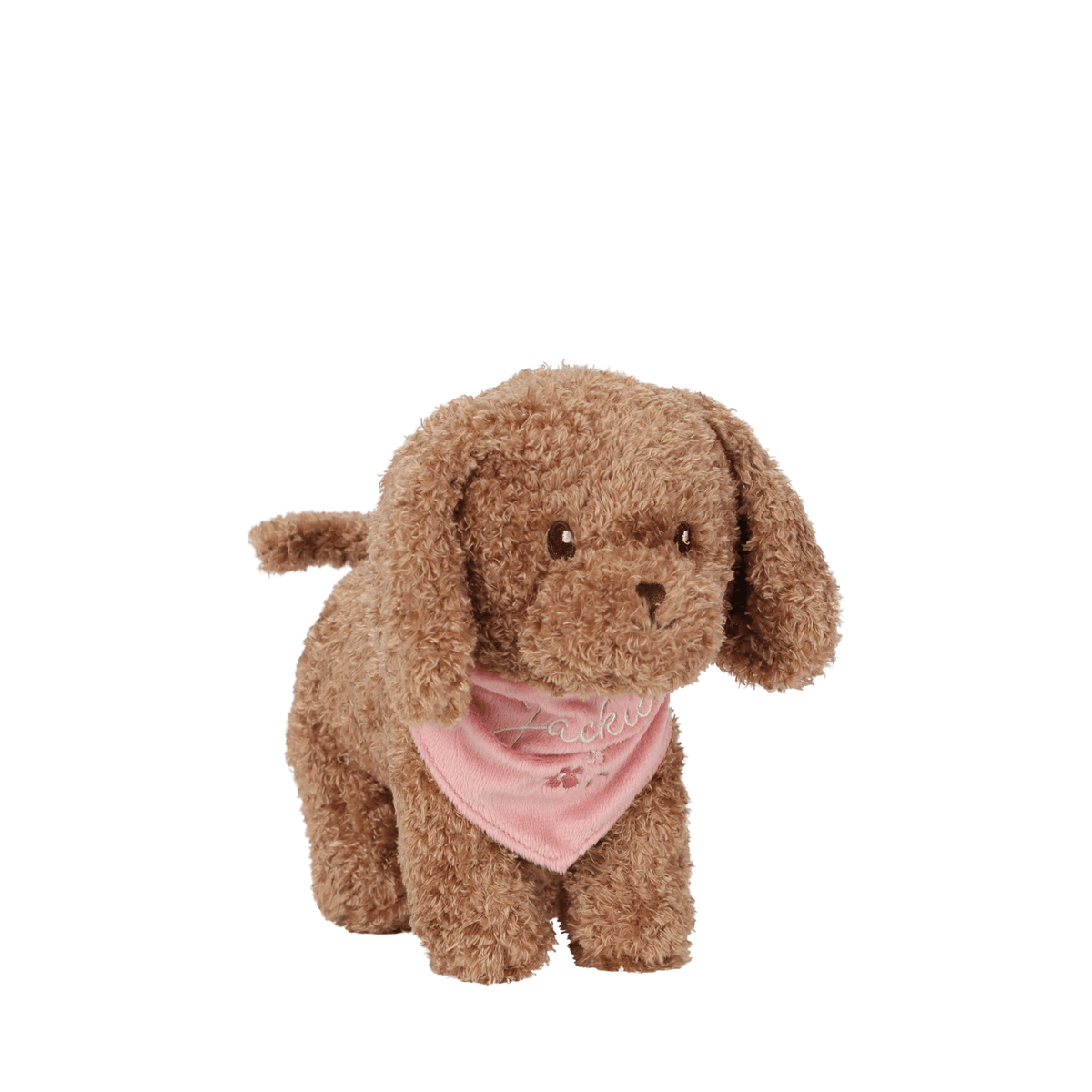 Plush Dog Jackie in a Bag