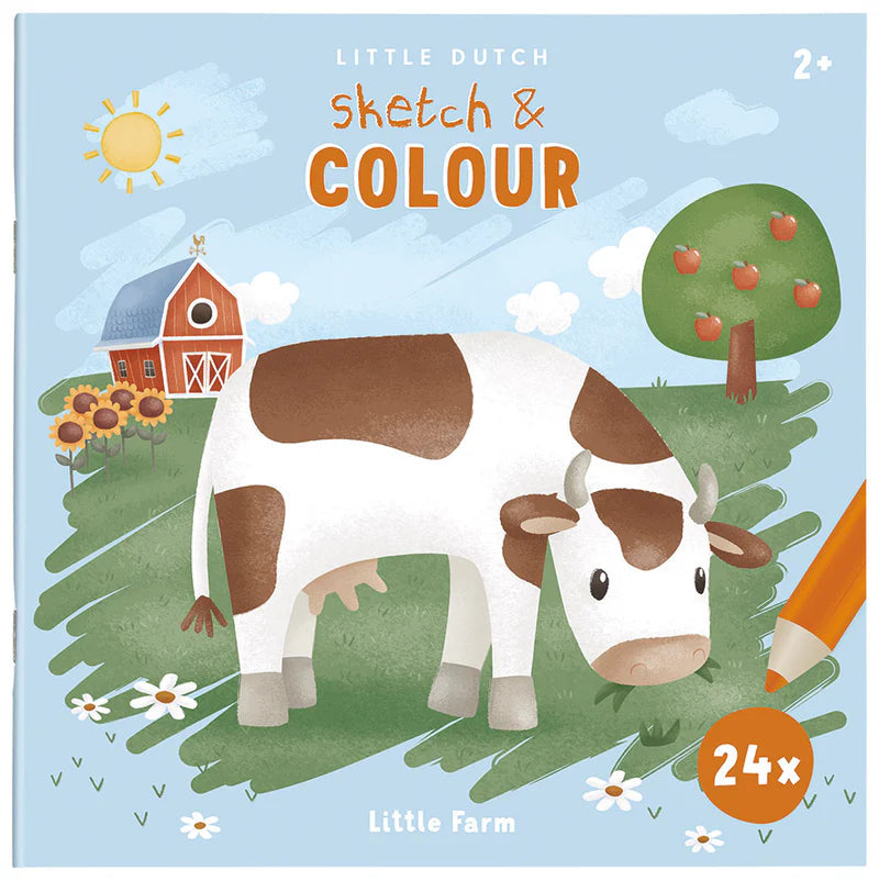 Colour & Sketch colouring book