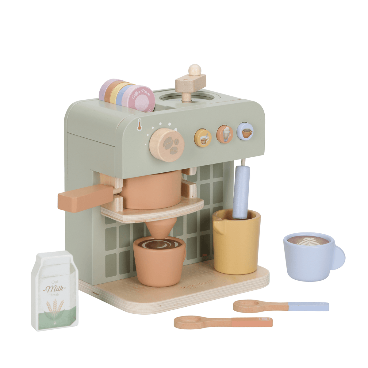 Wooden coffee machine