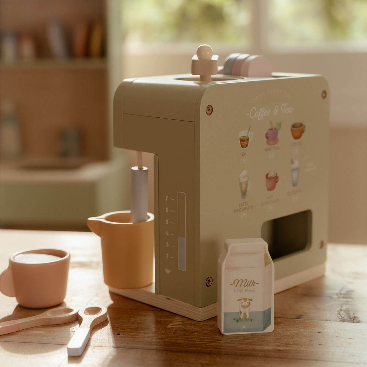 Wooden coffee machine