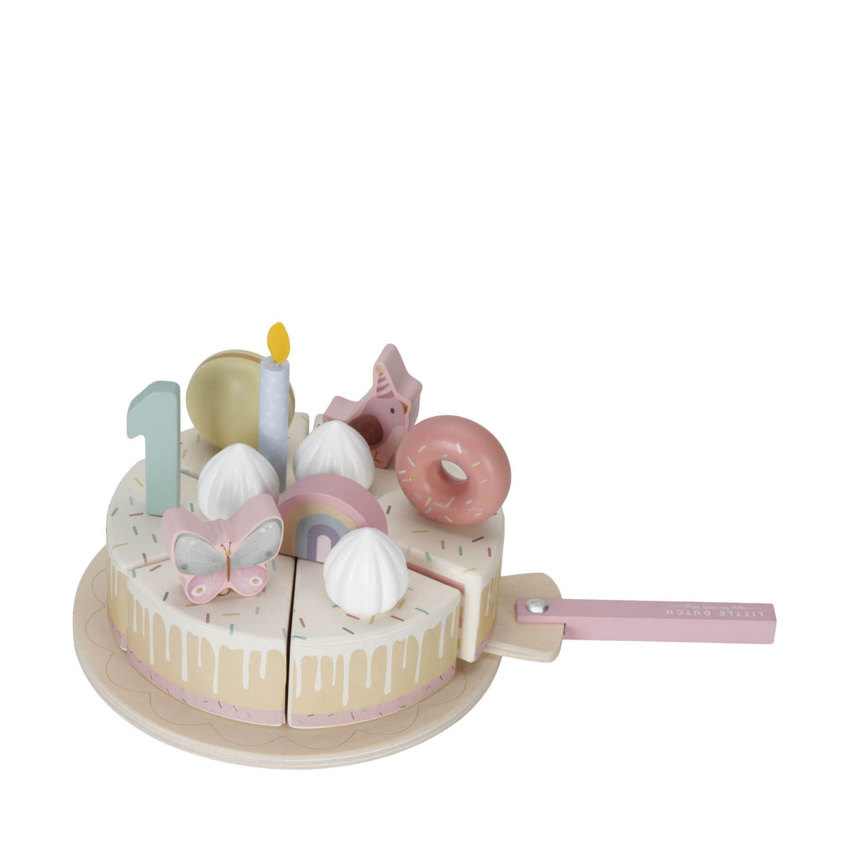 Wooden birthday cake