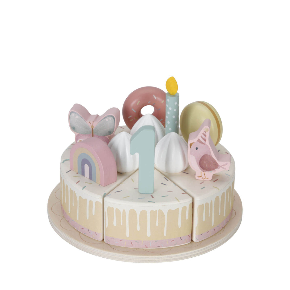 Wooden birthday cake