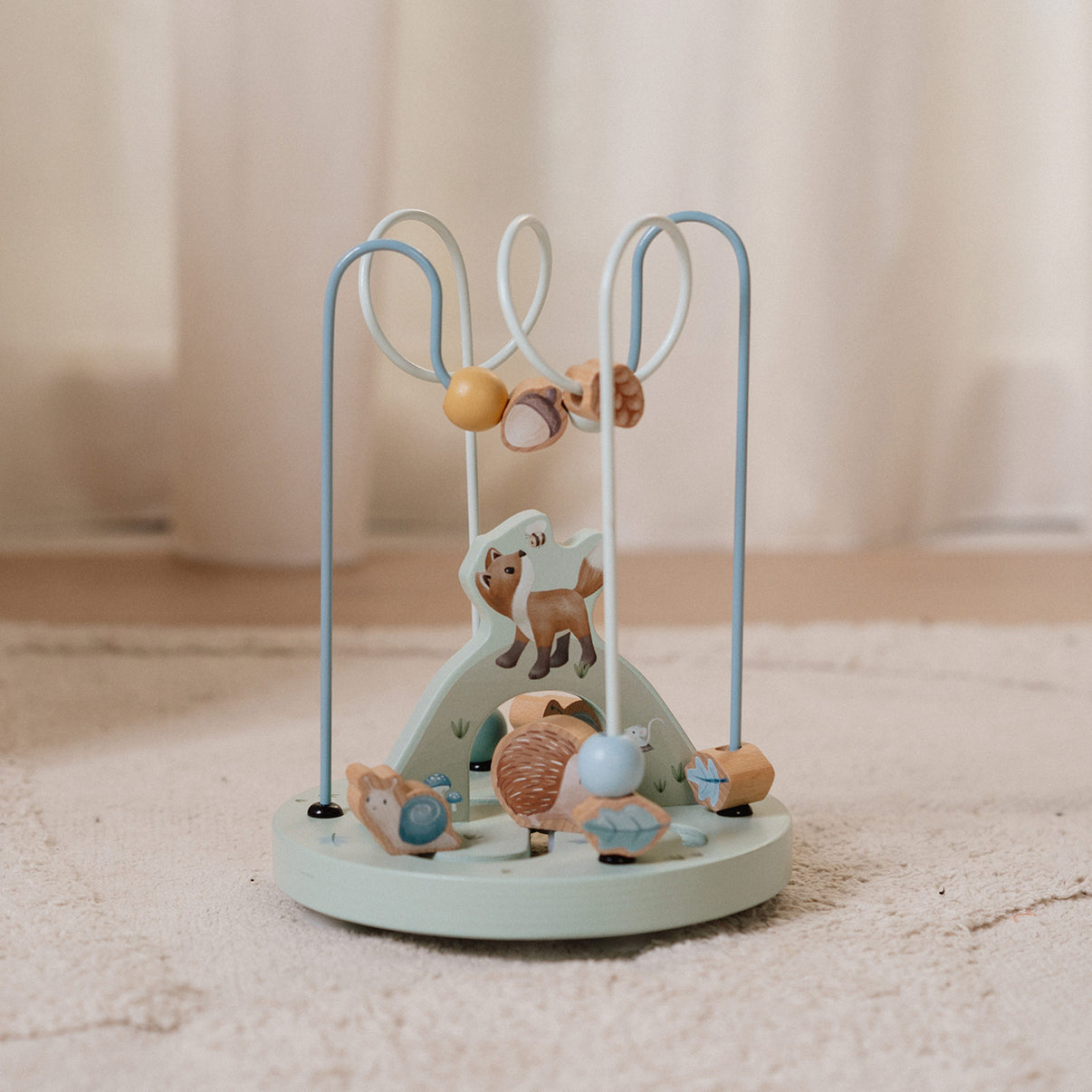 Wooden activity spiral - forest friends