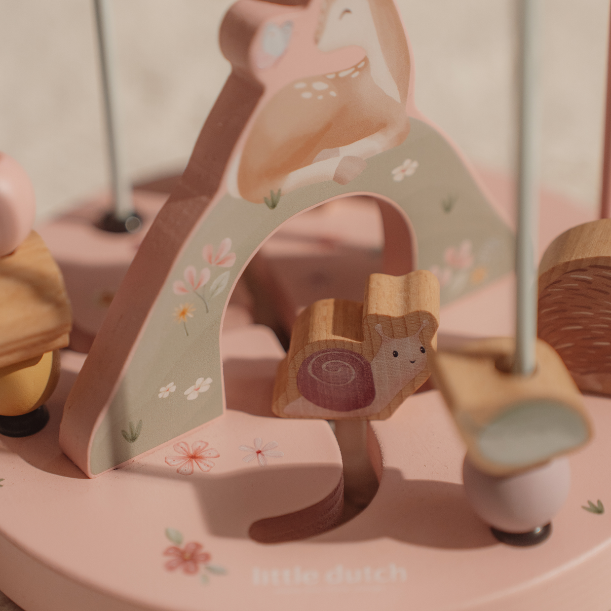 Wooden activity spiral - fairy garden