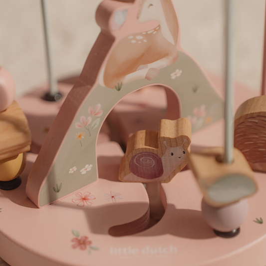 Wooden activity spiral - fairy garden