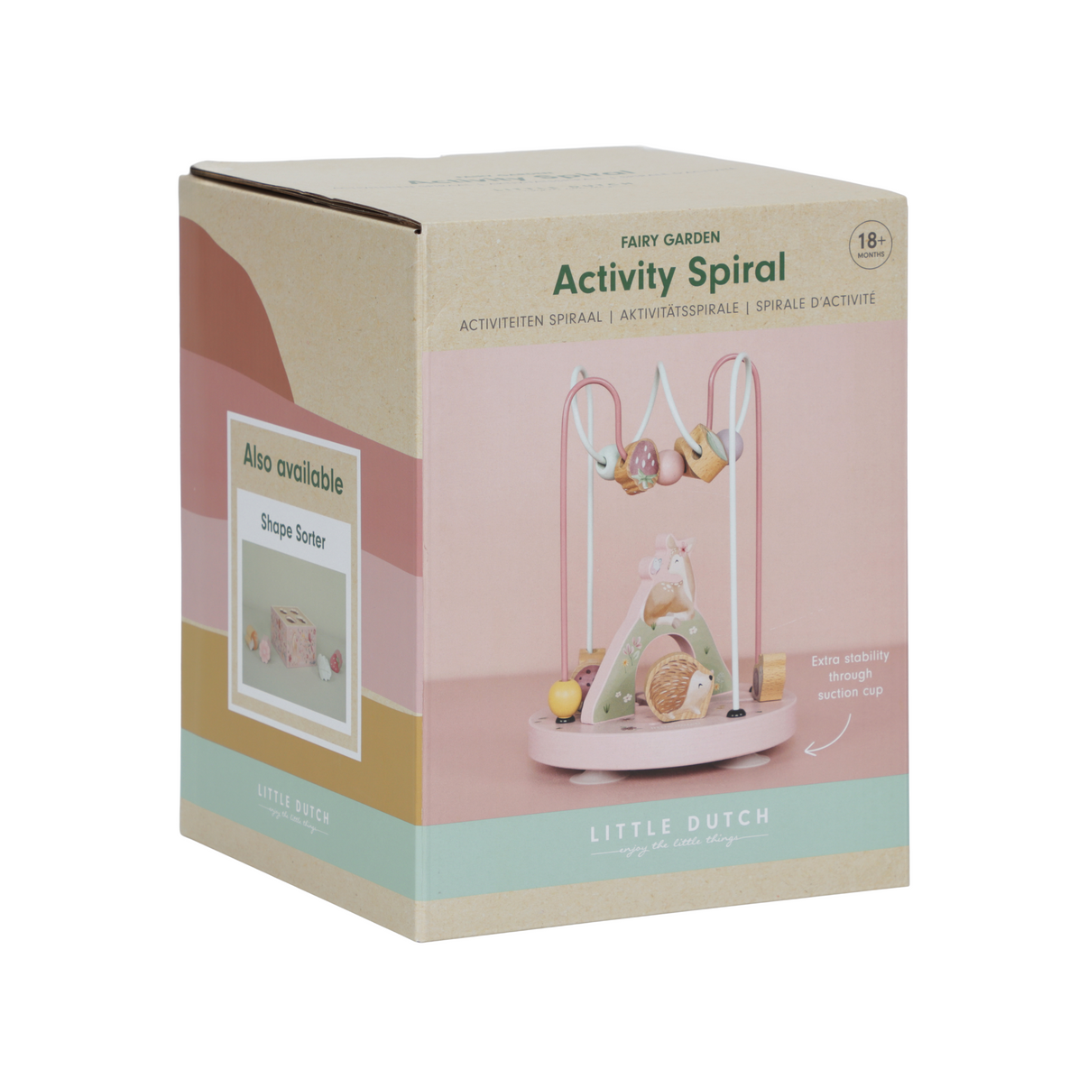 Wooden activity spiral - fairy garden