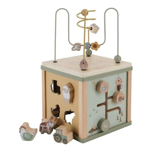 Wooden activity cube - little farm